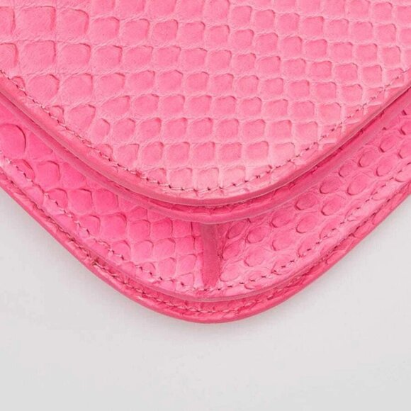 Celine Pink Python Medium Classic Box Flap Bag - Picture 4 of 11